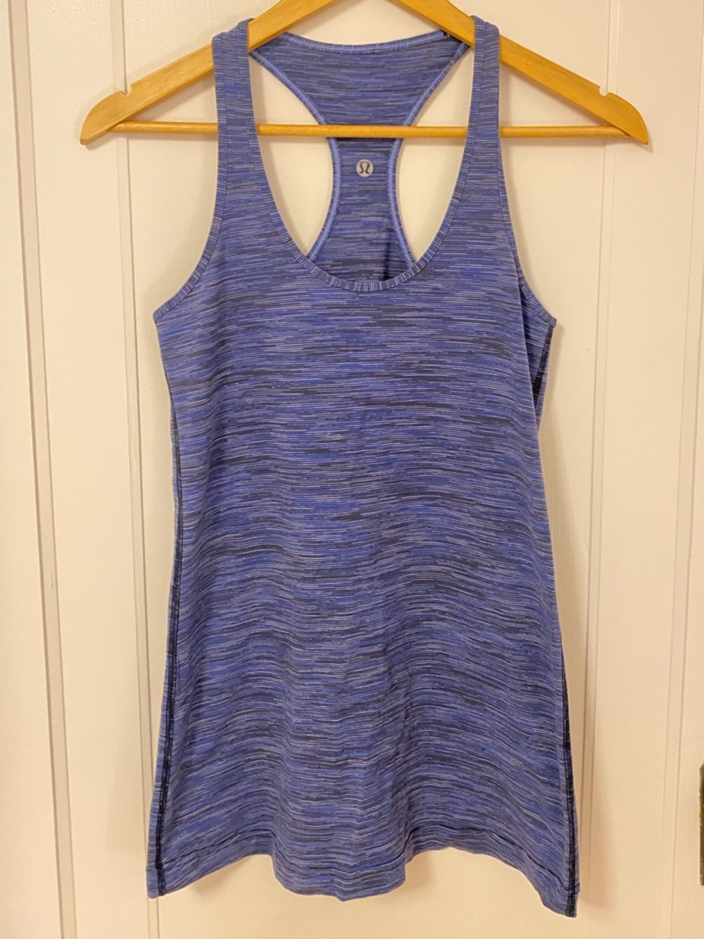 Lululemon Heather Blue Racerback Long Tank Top Reversible Workout Yoga Sports
